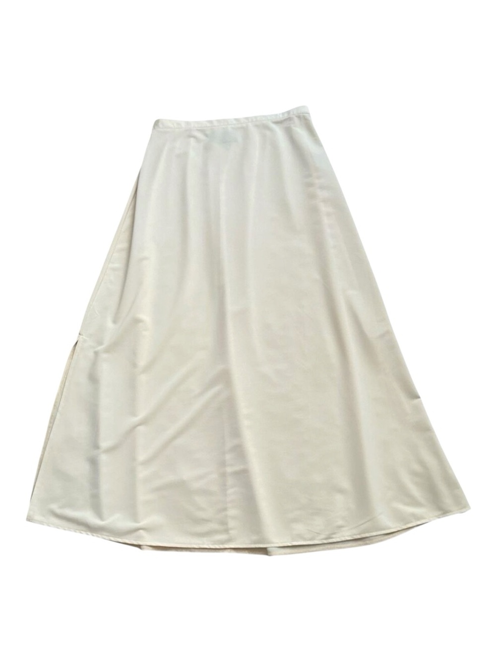 Vintage Willow Ridge Skirt Womens L Yellow Maxi A-Line Side Slit Elastic Waist